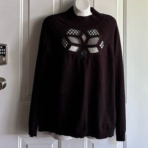Cyrus Black Cowl Neck long sleeve pullover Sweater size Large